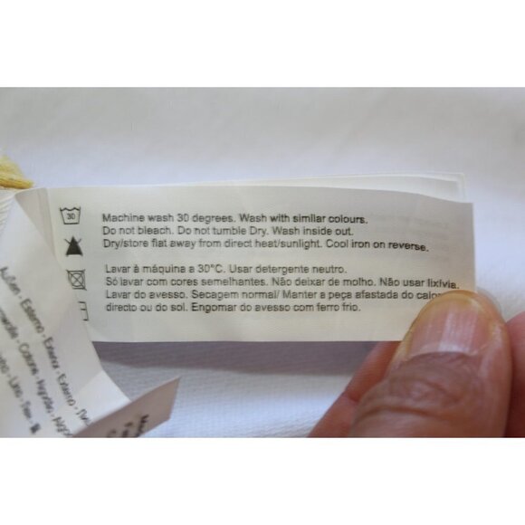 Traffic People Striped Yellow Cozy Midi dress Size M shapeless grandma core - Picture 10 of 11